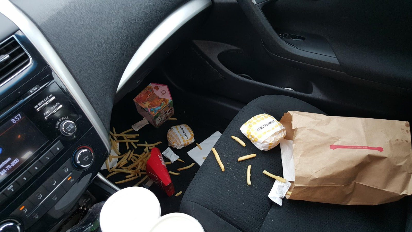 Get rid of food odors from your car