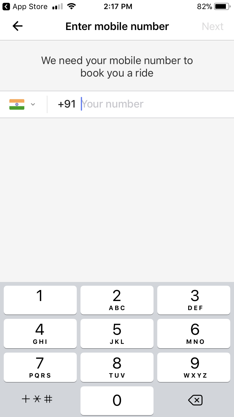 Create Ola Account